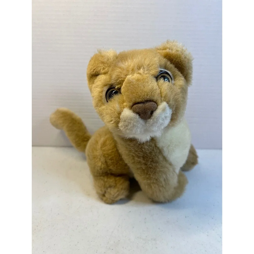 Vintage Dan Dee Purring Lion Cub Plush Stuffed Animal Tan 011403 Tested Works